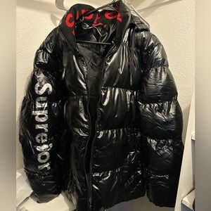 Shiny Black Puffer Jacket